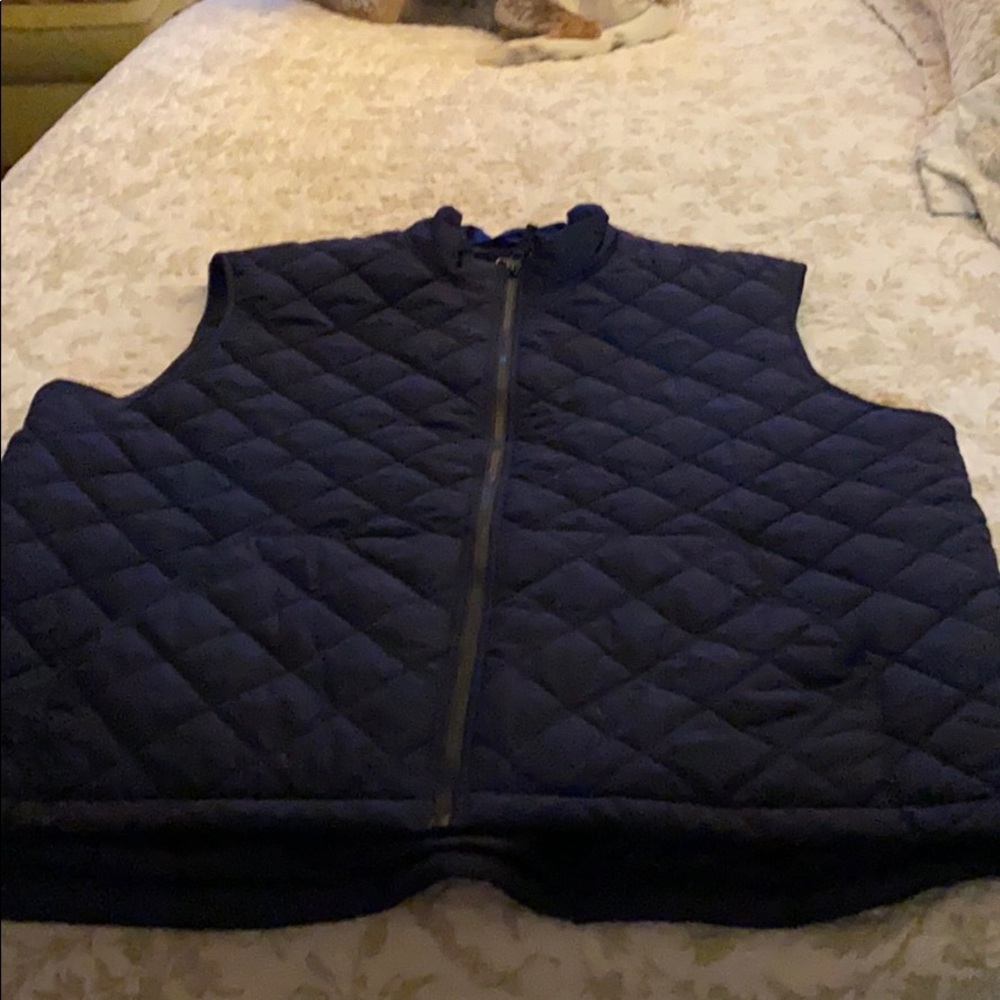Navy blue vest.